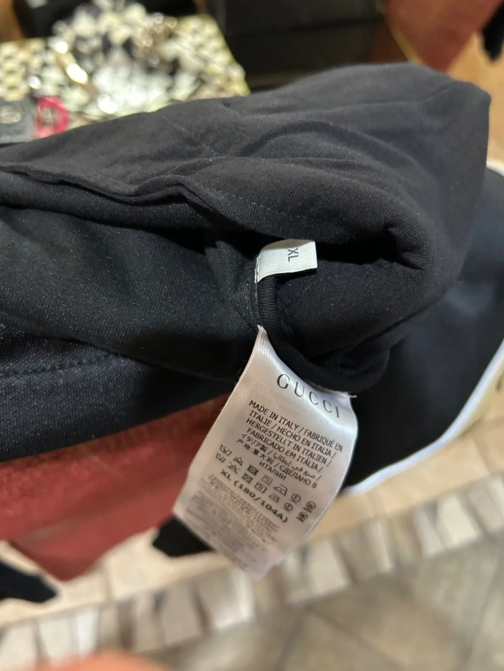 Men’s Gucci GG Ribbon Oversized Technical Jersey Track Jacket.  Size XL.